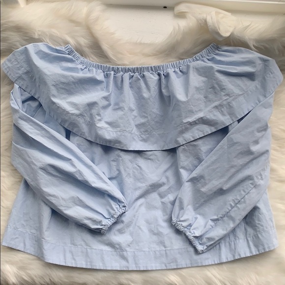 Baby blue off the shoulder Wilfred from Aritzia - Picture 3 of 5